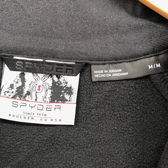 Spyder Sweatshirt Men Medium Gray 1/4 Zip Pullover Mock Neck Fleece Tech Sport - Picture 5 of 10